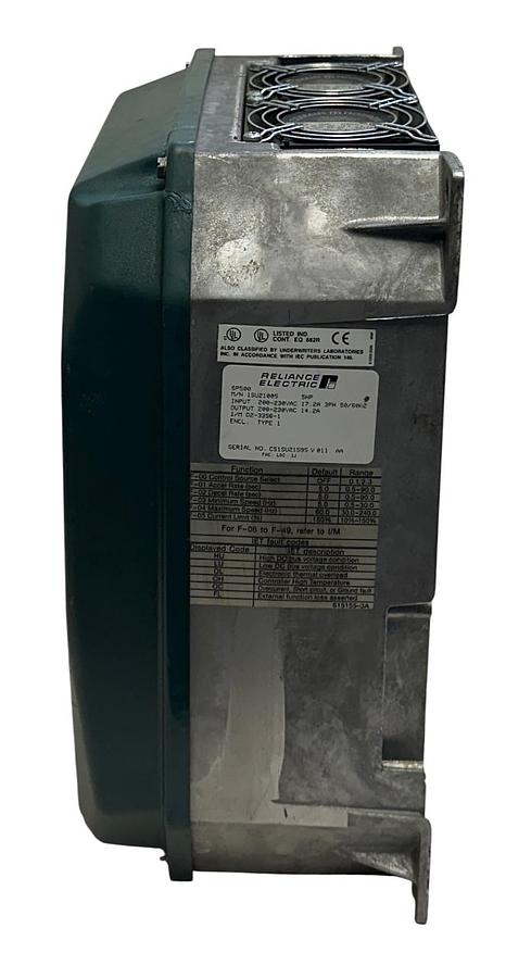 Used RELIANCE ELECTRIC 1SU21005 / SP500 VS DRIVE AC Drive 5HP 200-230VAC 3PH USNP