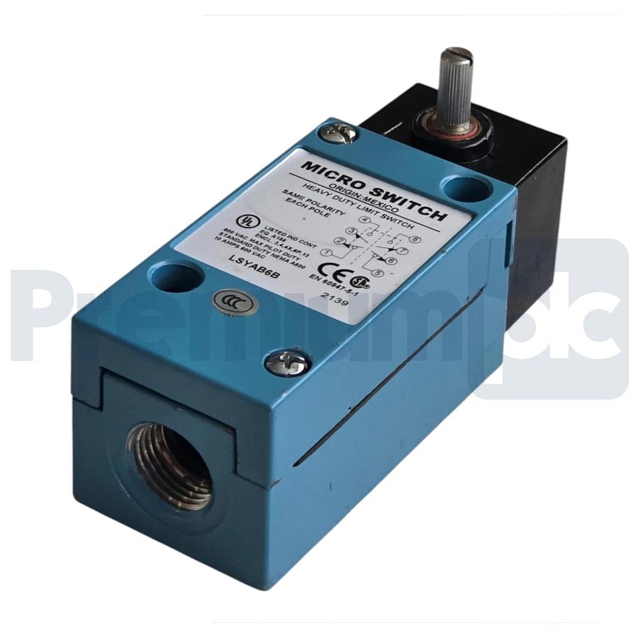 Honeywell LSYAB6B MICRO SWITCH Heavy Duty Limit Switch DPDT Plug-In 10A 600VAC