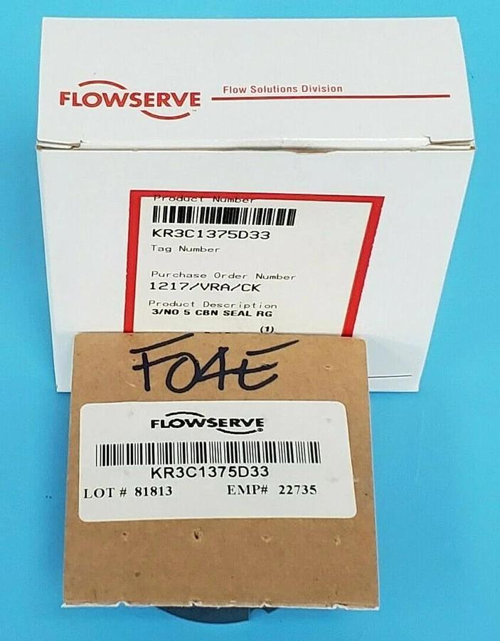 Used NIB FLOWSERVE KR3C1375D33 CARBON SEAL RING NUMBER 5