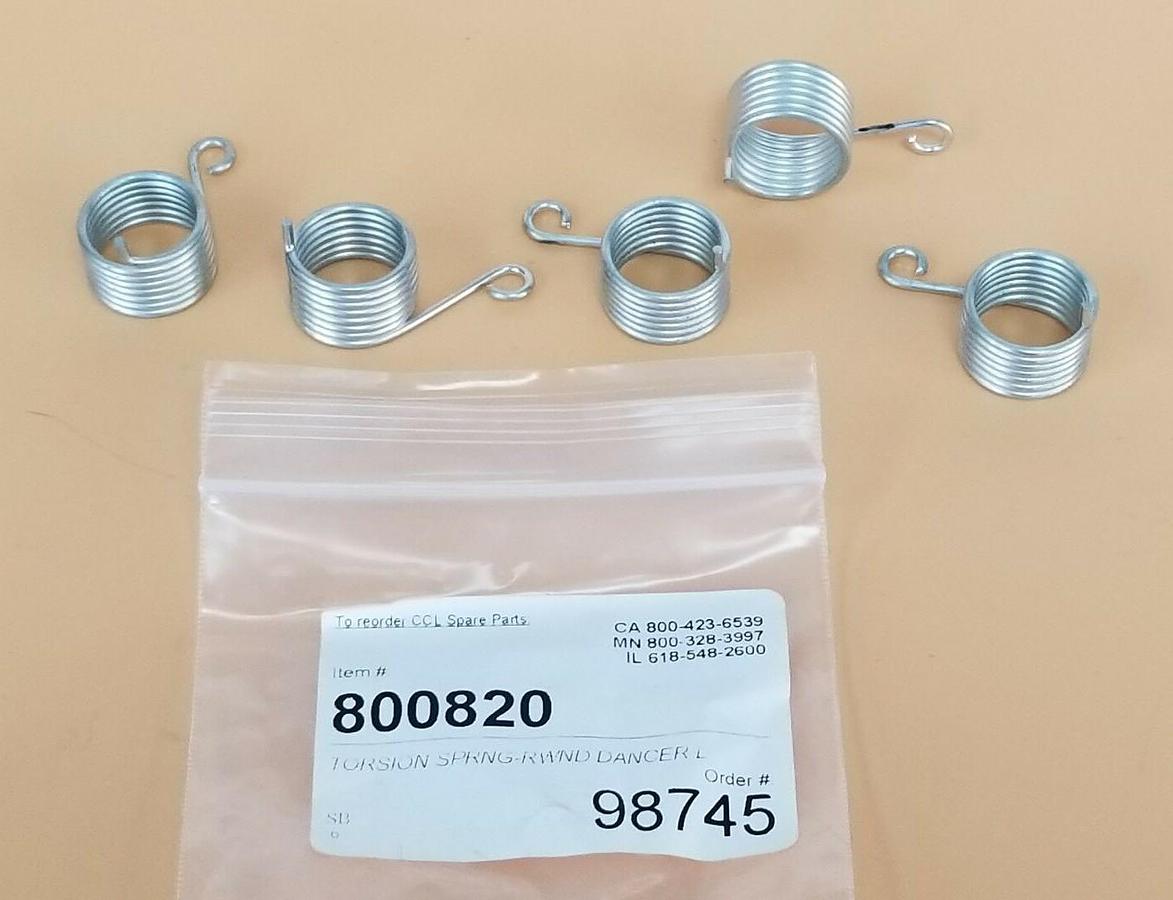 Used LOT OF 5 NEW GENERIC 800820 TORSION SPRING-RWND DANCER L