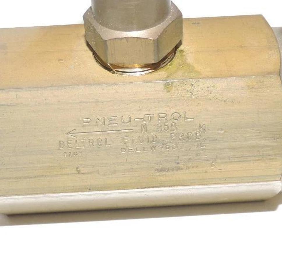 DELTROL PNEU-TROL N35B 3/4" FNPT BRASS NEEDLE VALVE W/ FITTINGS ASSEMBLY