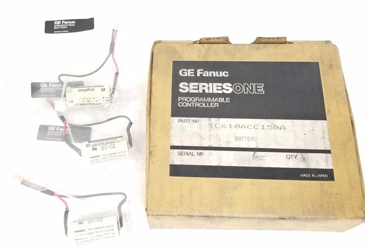 Used NEW GE FANUC IC610ACC150A BATTERY LITHIUM 3V CYL HIGH POWER (BOX OF 3)