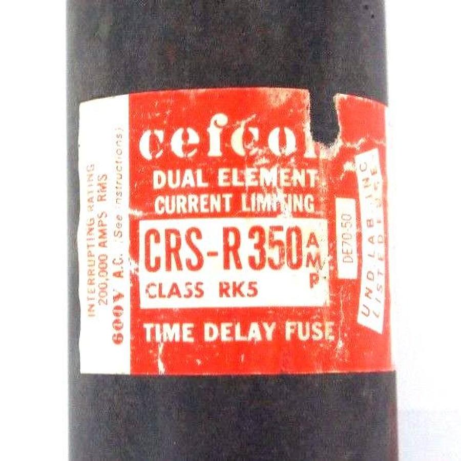 Used NEW CEFCO CRS-R350 CLASS RK5 DUAL ELEMENT TIME DELAY FUSE 350AMP