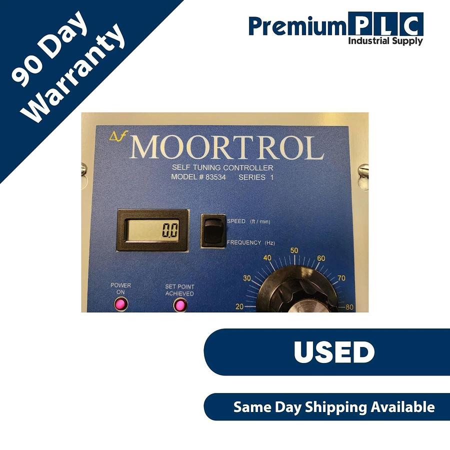 Used USED MOORFEED CORP 83534 SERIES 1 MOORTROL SELF TUNING FEEDER CONTROLLER
