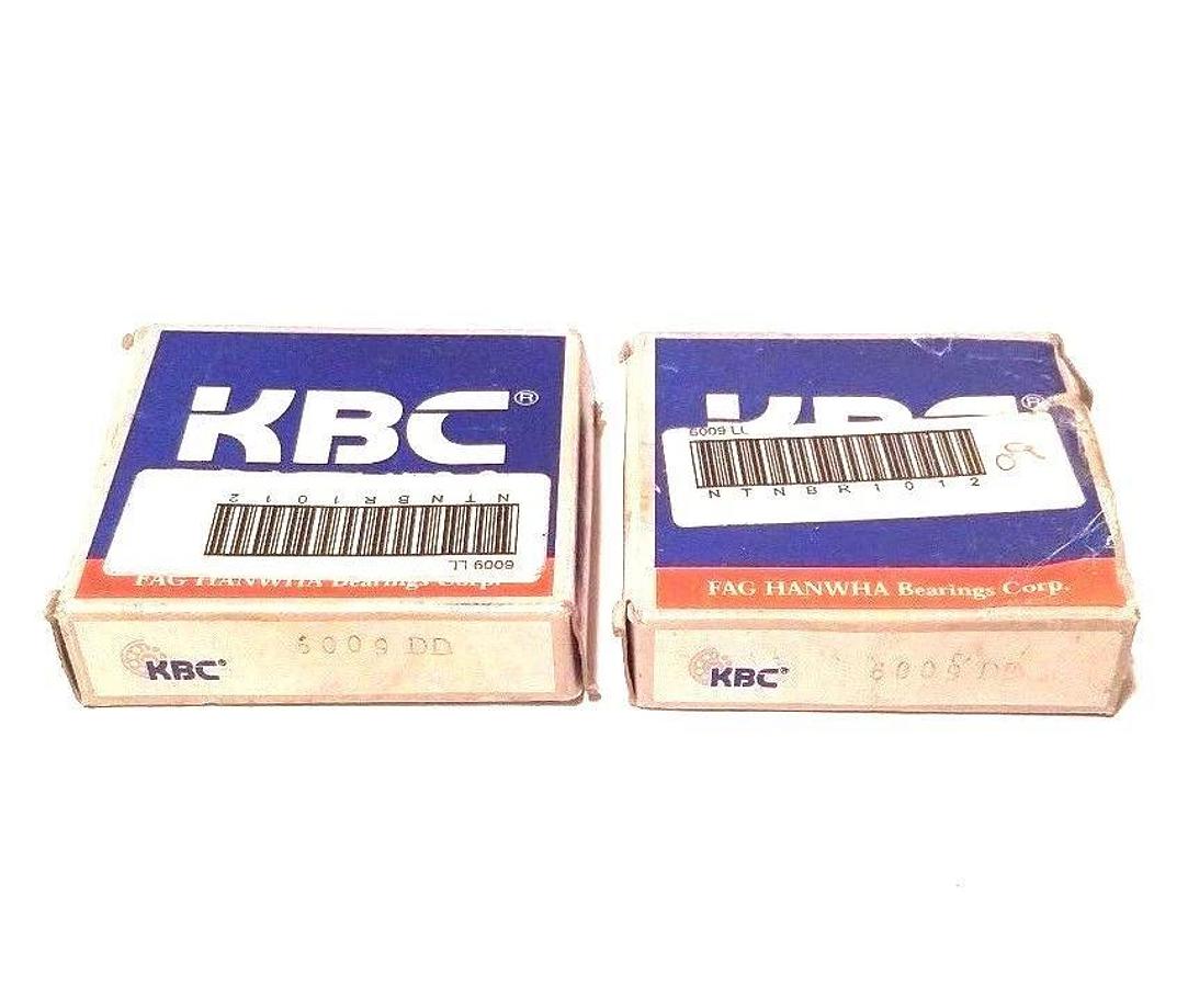 Used LOT OF 2 NIB KBC 6009DD BALL BEARINGS