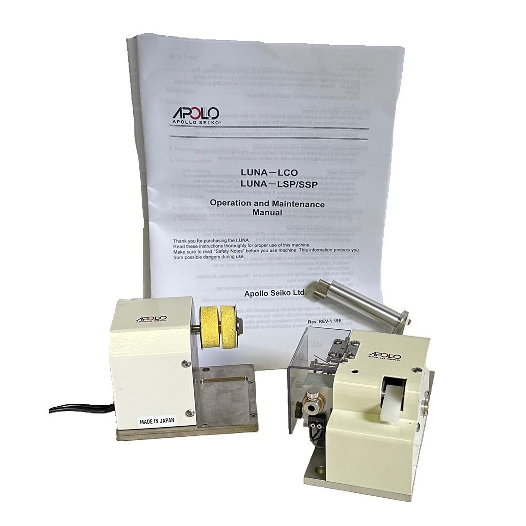 Used APOLLO SEIKO LUNA-LCO / LUNA-LSP/SSP SOLDER FEEDER COMPONENTS AND CABLES