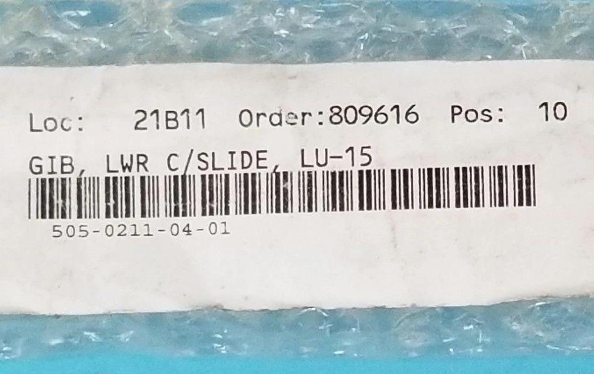 Used LOT OF 2 OKUMA 505-0211-04-01 LOWER C/ SLIDES, LU-15, GIB, 50502110401