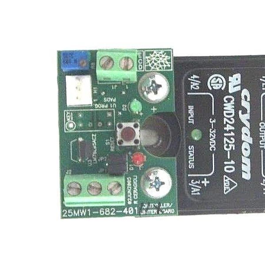 Used CRYDOM CWD24125-10 RELAY W/ ECD 25MW1-682-401 BOARD CWD2412510