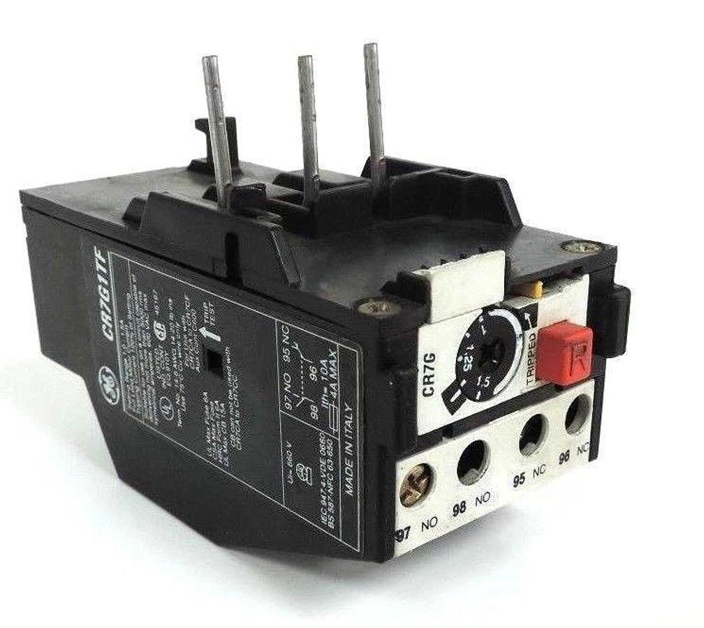 Used GENERAL ELECTRIC CR7G1TF OVERLOAD RELAY 1.0-1.5AMP