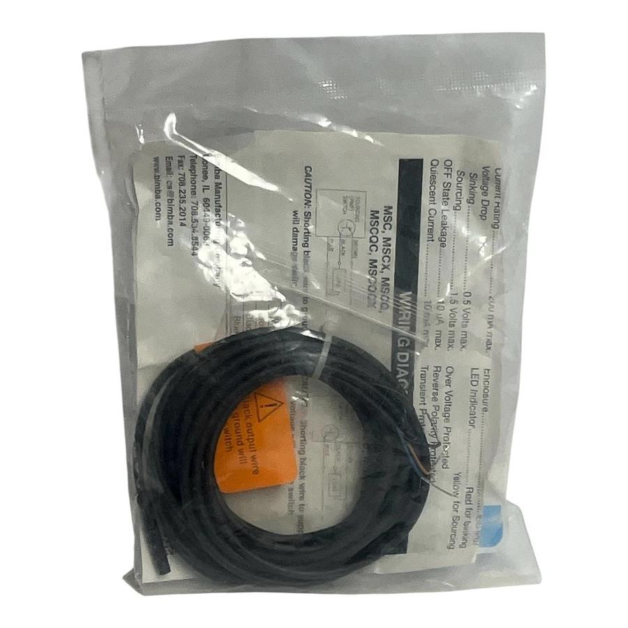 Used Bimba MSCX Solid State Magnetic Sensor PNP 30VDC 3.6m Lead - New Sealed Bag