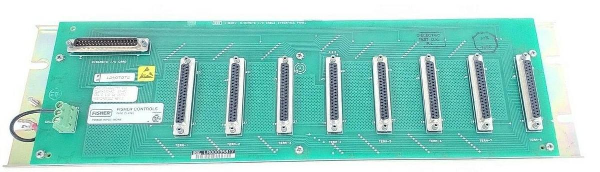 Used FISHER CL6741X1-A2 I/O CABLE INTERFACE PANEL 41B6041 CL6741 41B7293X022-91