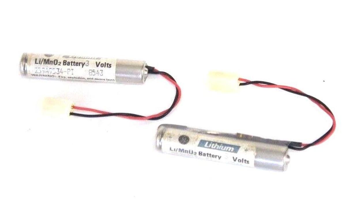 Used LOT OF 2 GENERAL ELECTRIC 259A9534-PI LITHIUM 3 VOLT BATTERIES 259A9534PI