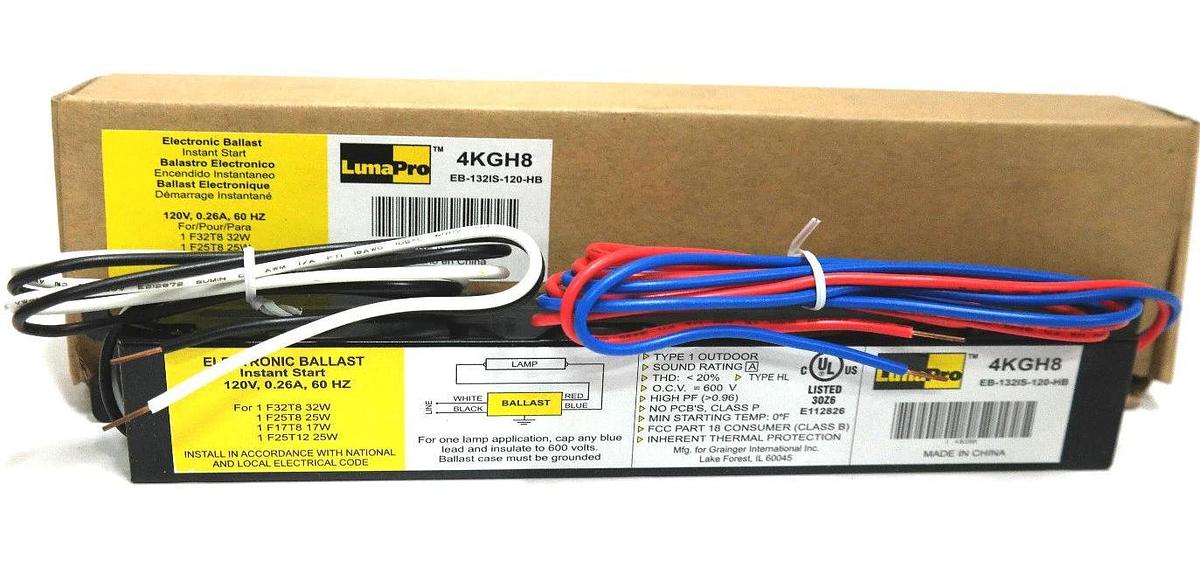 Used NIB LUMAPRO 4KGH8 BALLAST ELECTRONIC T8 0.26 AMPS