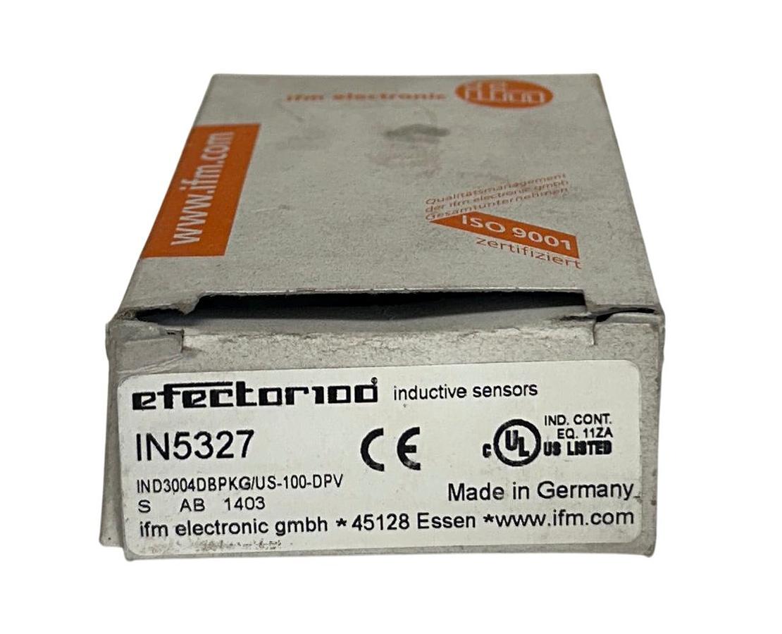 Used IFM IND3004DBPKG/US-100-DPV / IN5327 EFECTOR 100 DUAL SENSOR 10-36VDC 4mm NSMP