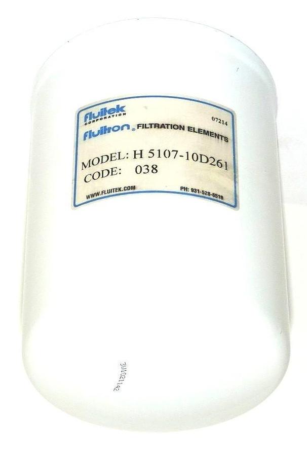 Used NEW FLUITEK CORP H 5107-10D261 SPIN ON LIQUID ELEMENT FILTER H510710D261