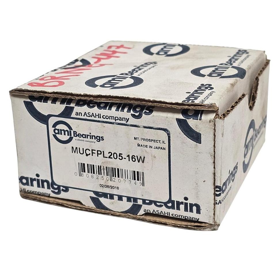 Used NIB AMI BEARINGS MUCFPL205-16W FLANGE-MOUNT BALL BEARING UNIT 4-BOLT