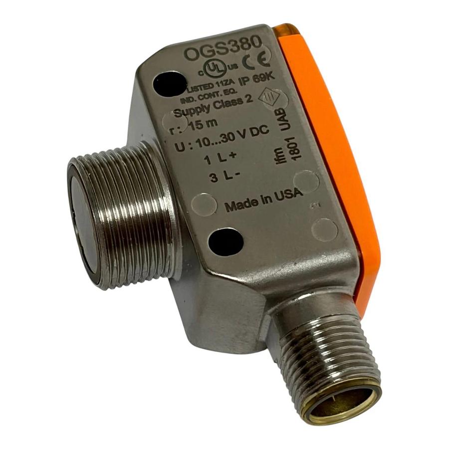 ifm OGS380 Through-Beam Sensor Transmitter OGS-OOKG/US/V4A/CUBE NEW