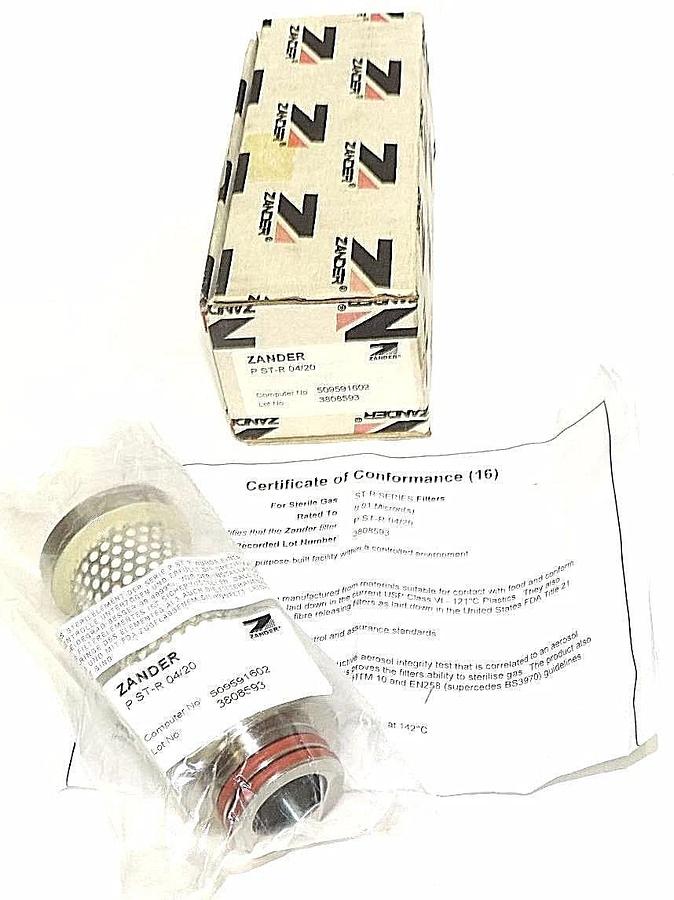 Used NIB ZANDER PST-R 04/20 FILTER ALTERNATIVE STERILE CARTRIDGE PSTR, P ST-R 04/20