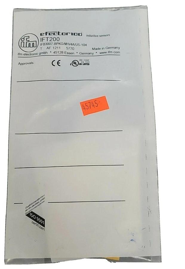Used NEW IFM EFECTOR IFB3007-BPKG/M/V4A/US-104 SENSOR IFT200