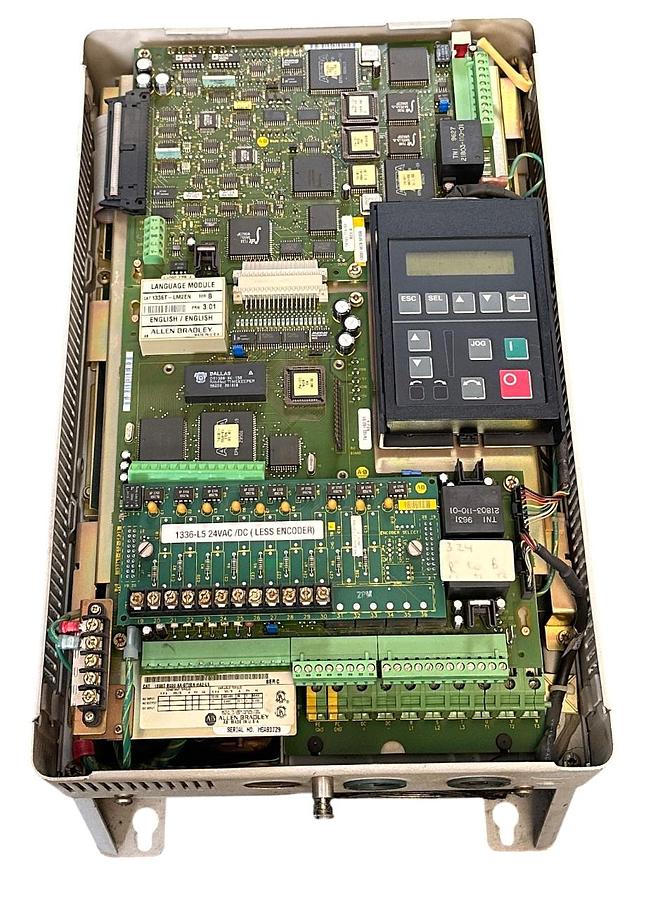 Used ALLEN BRADLEY 1336T-B020-AA-GT2EN-HA2-L5 /C 1336 FORCE AC DRIVE 35A 3PH USNP
