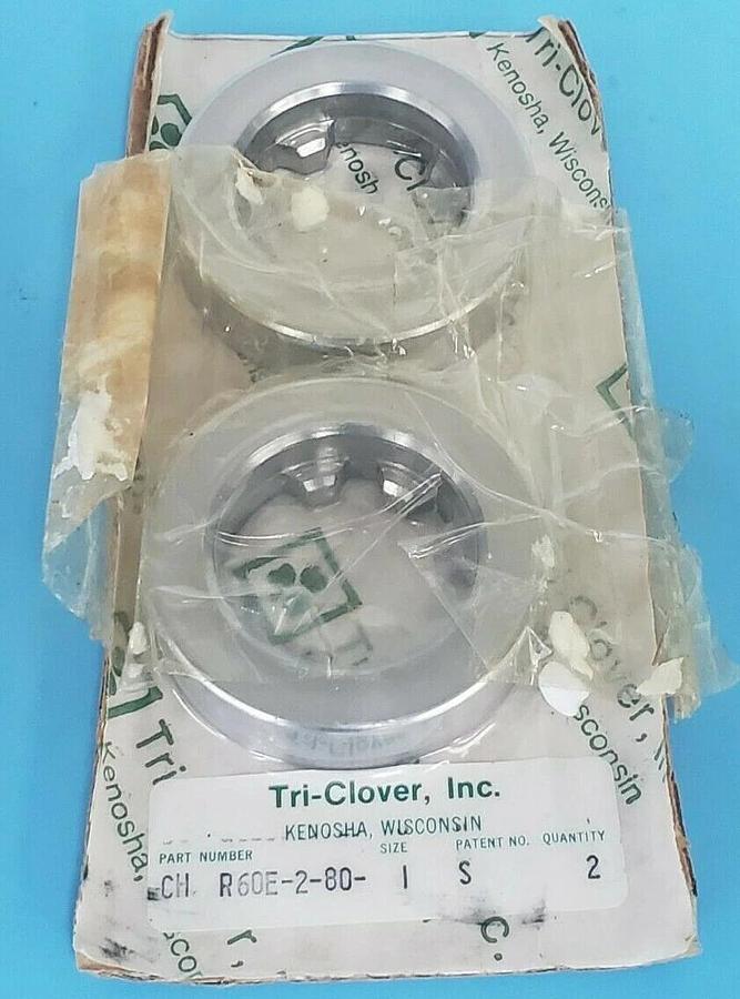 Used LOT OF 2 NEW TRI-CLOVER CH R60E-2-80-1 SS WEAR RINGS