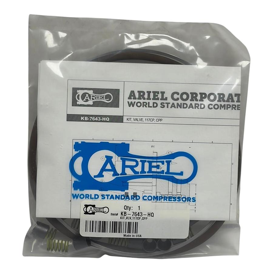 Ariel KB-7643-HQ Compressor Valve Kit 117CP CPP OEM Rebuild Kit New
