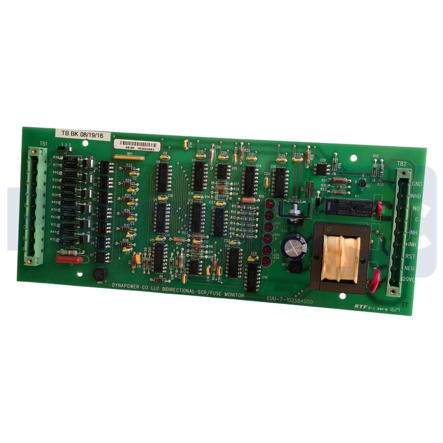 Used DYNAPOWER CO EUU-7-102584000 BIDIRECTIONAL SCR / FUSE MONITOR BOARD NSNP