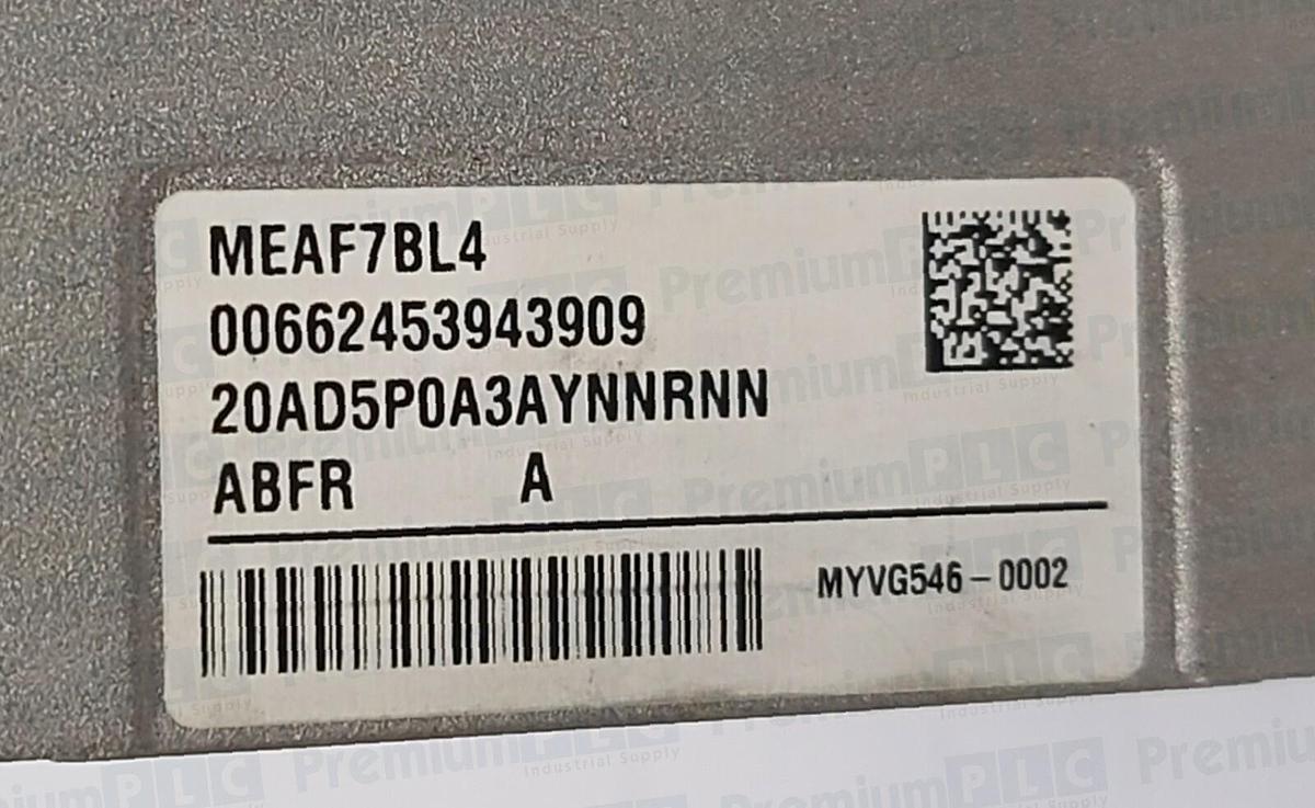 Used REPAIRED ALLEN BRADLEY 20AD5P0A3AYNNRNN SER. A POWERFLEX 70 3 HP 480V FRN 1.012