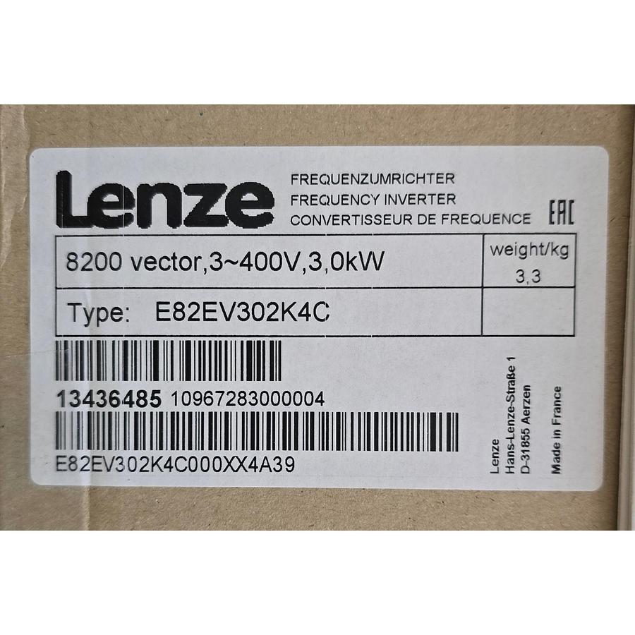 Used LENZE E82EV302_4C / E82EV302K4C VER. 4A39 8200 VECTOR INVERTER 3kW 13436485 NSMP