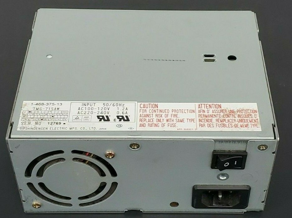 Used SHINDENGEN ELECTRIC TMG-71SAW POWER SUPPLY TMG71SAW, 1-468-375-13