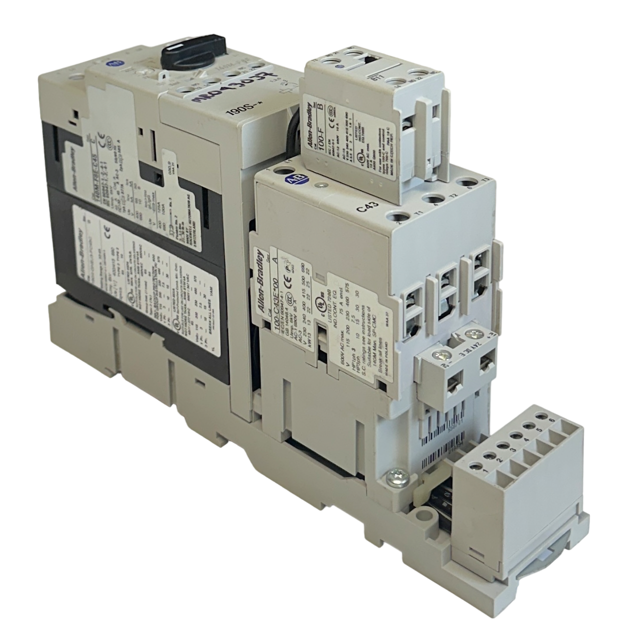 Used NEW ALLEN BRADLEY 190S-GNEJ3-FC45C /B COMPACT STARTER W/ BREAKER 32-45A NSNP