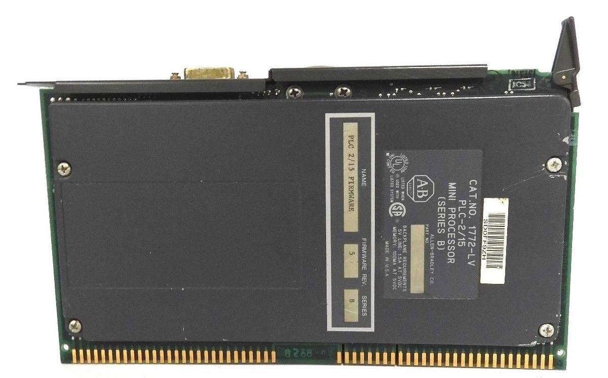 Used ALLEN BRADLEY 1772-LV PLC-2/15 MINI PROCESSOR 1772LV SER. B, FIRMWARE REV. 5