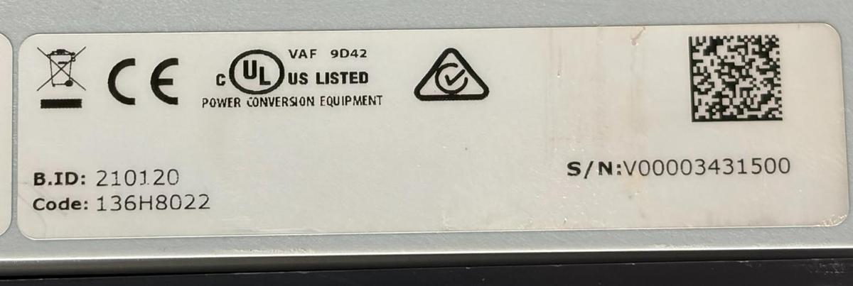 Used Eaton HMX34AG02321-N H-Max VFD 15HP 21.3A 380-480V Variable Frequency Drive