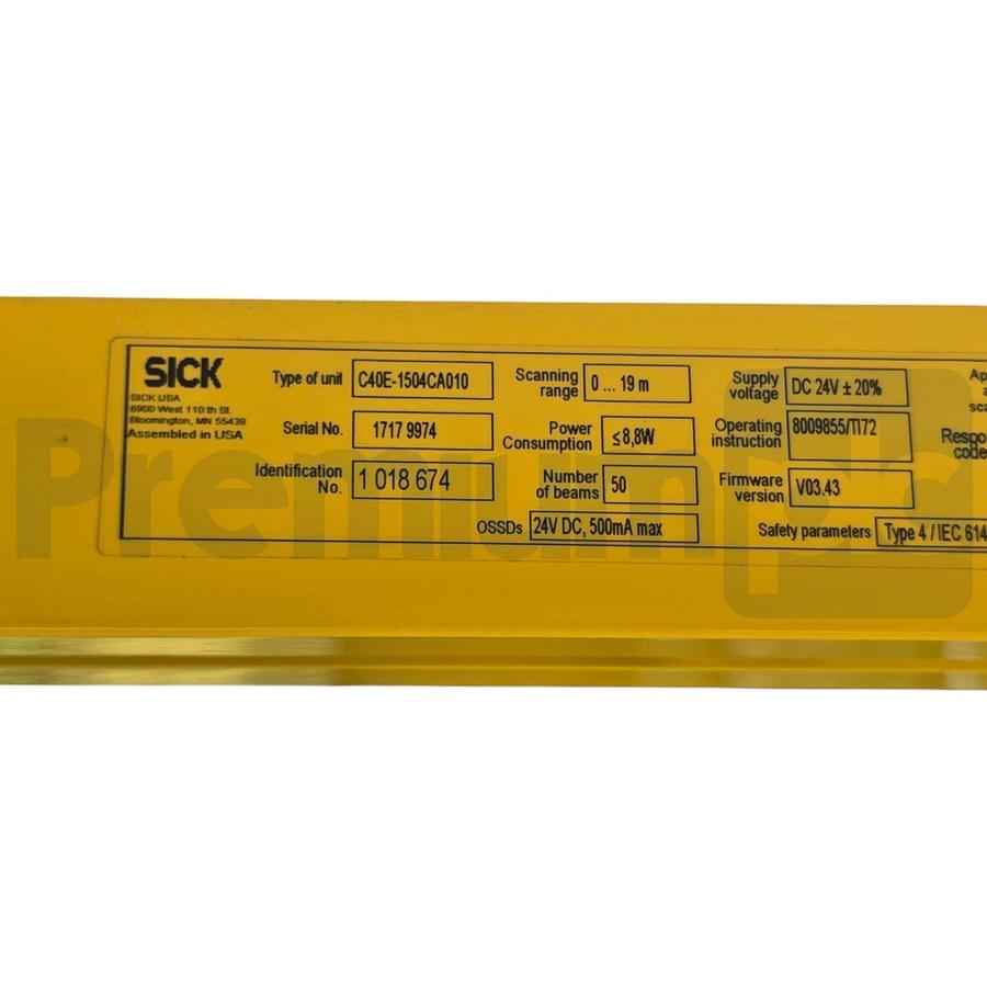 SICK C40E-1504CA010 C4000 Standard Safety Light Curtain Receiver 1018674 NSNP