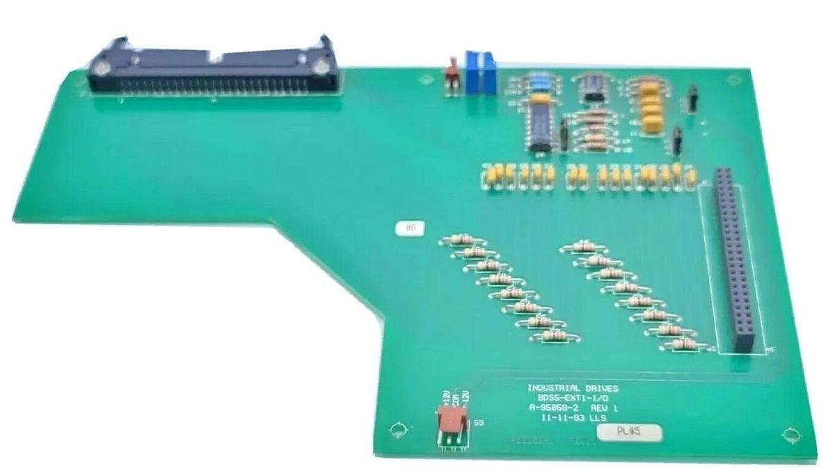 Used INDUSTRIAL DRIVES BDS5-EXT1-1/0 A-95058-2 REV. 1 CIRCUIT BOARD