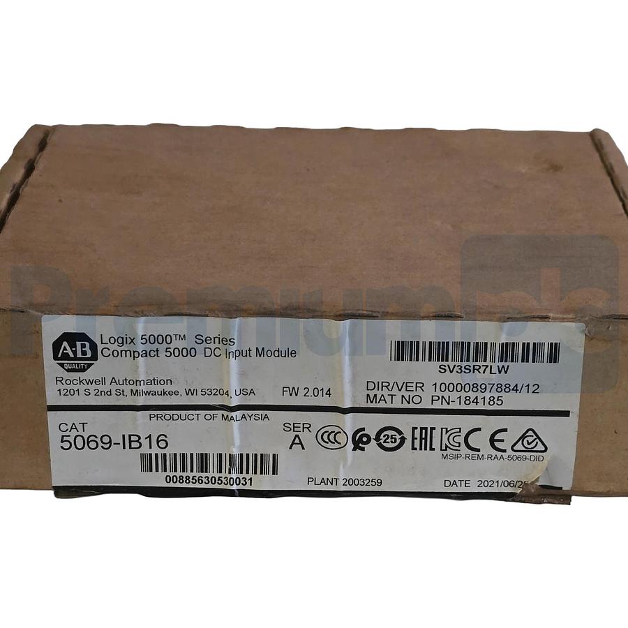 Used Allen Bradley 5069-IB16 /A CompactLogix 5000 16-Ch 24V DC Sink Input Module NSMP