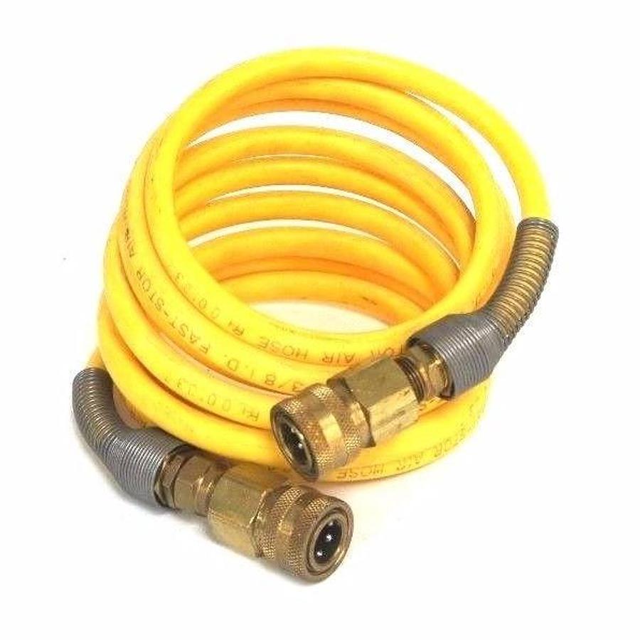 NEW FAST-STOR 3/8" ID AIR HOSE 001037 W/ QUICK CONNECT FITTINGS