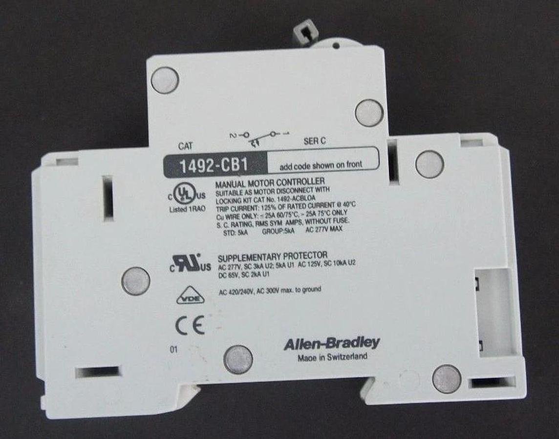 Used LOT OF 3 ALLEN BRADLEY 1492-CB1-F150 SERIES C MINI CIRCUIT BREAKERS 1492CB1F150