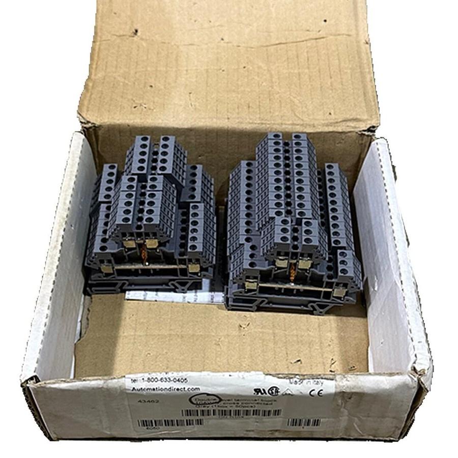 Used 25 NEW AUTOMATION DIRECT DN-D10X / DND10X DOUBLE-LEVEL TERMINAL BLOCKS 10AWG
