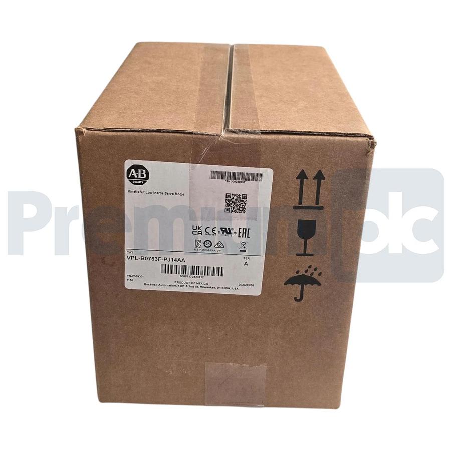 Sealed Allen Bradley VPL-B0753F-PJ14AA /A Kinetix VP Servo Motor w/ 24V Brake
