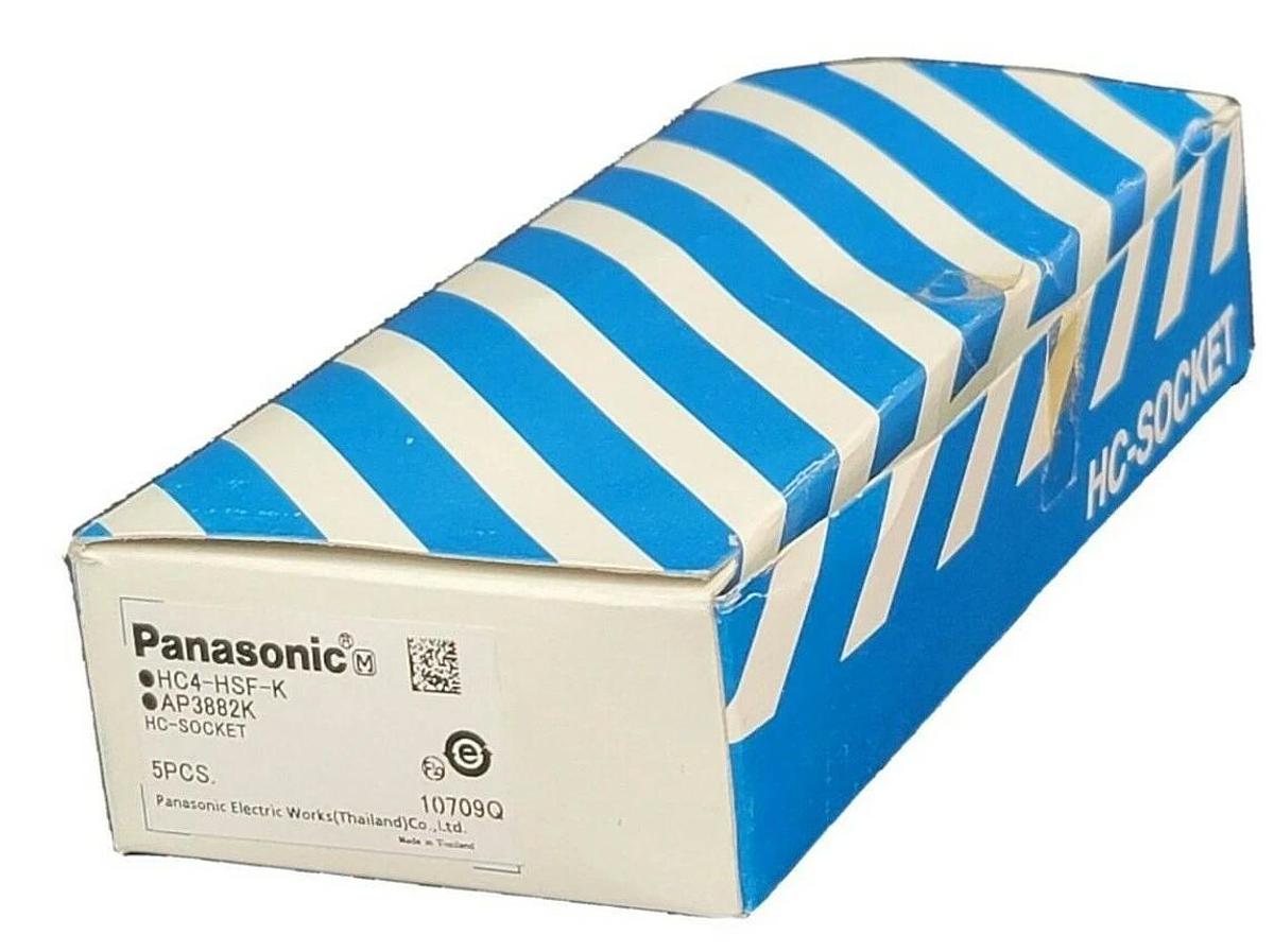 Used BOX OF 5 NEW PANASONIC HC4-HSF-K HC-SOCKETS 7A 250V AC AP3882K