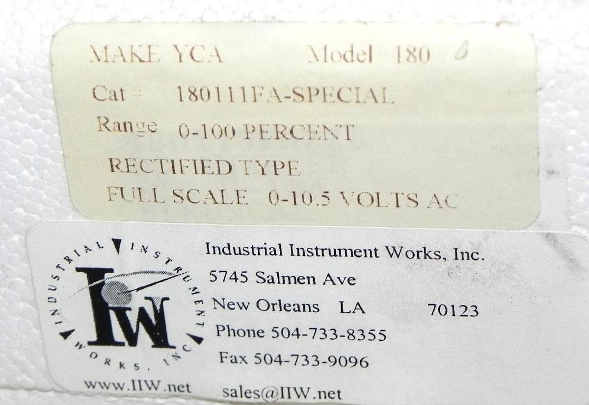 Used NIB YOKOGAWA MODEL 180 PANEL METER EDGEWISE INSTRUMENT 180111FA-SPECIAL