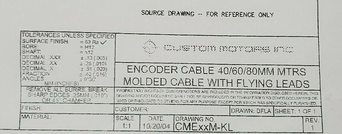 Used NEW TURCK U0988-11 ENCODER CABLE CME05M-KL