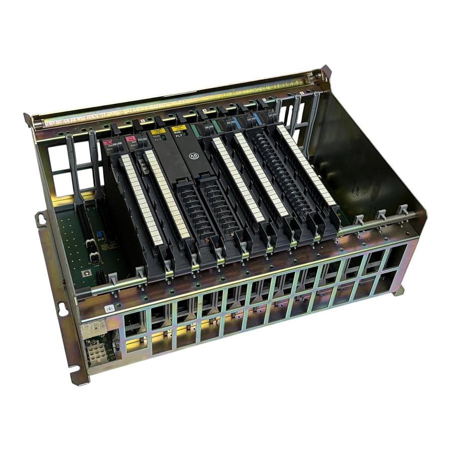 Used Allen-Bradley 1771-A3B1 PLC-5 12-Slot I/O Rack Assembly with Modules