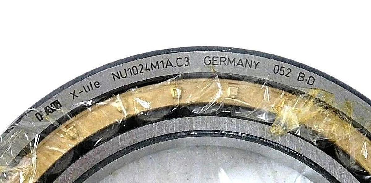 Used NIB FAG NU1024-M1A-C3 SINGLE ROW CYLINDRICAL ROLLER BEARING NU1024M1A.C3
