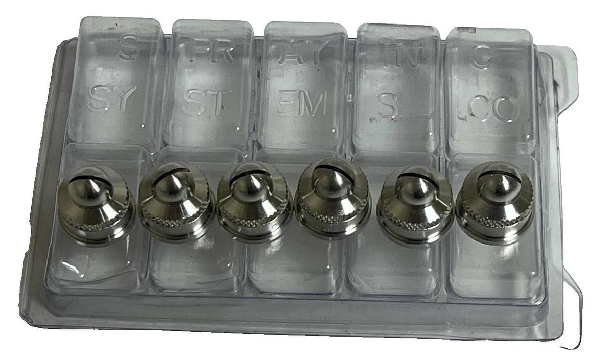 Lot of 6 Spraying Systems 125328-316SS | PA125328-316SS Air Cap 316SS, 1/4J NEW