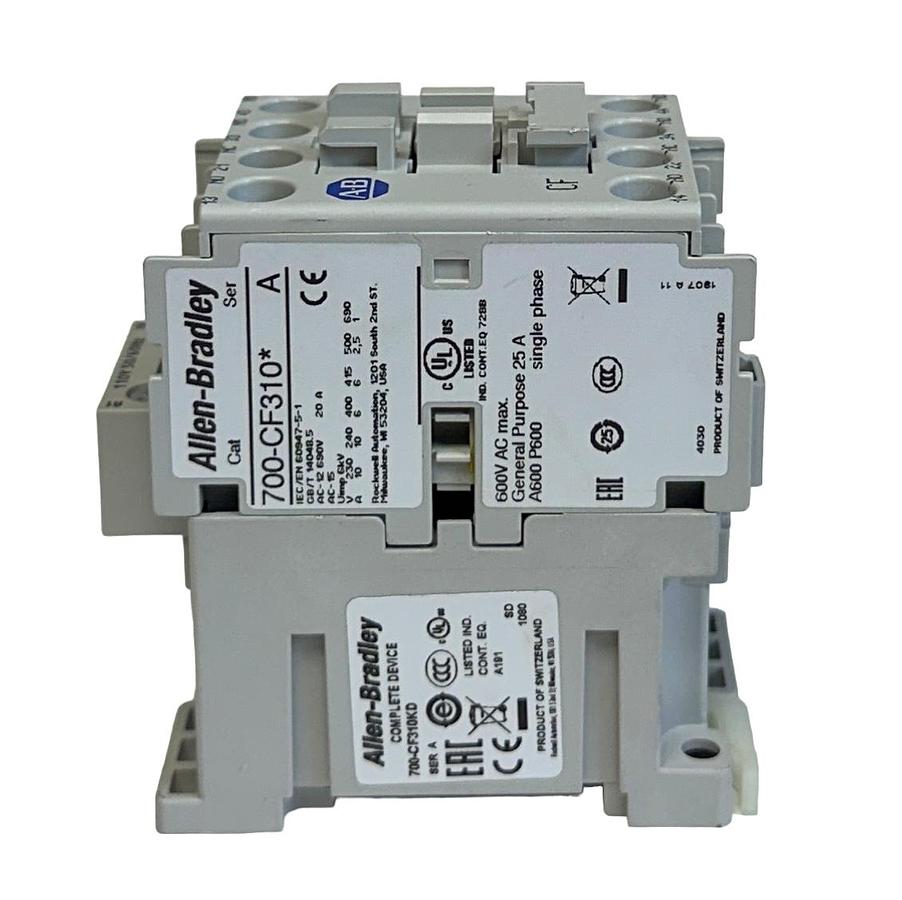 Used ALLEN BRADLEY 700-CF310KD /A CONTROL RELAY CONTACTOR 110V 50/60Hz NSMP