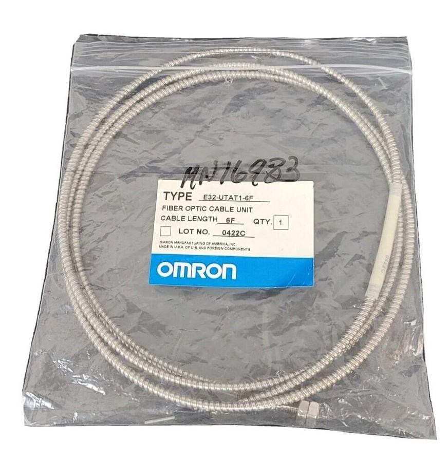 Used NEW OMRON E32-UTAT1-6F FIBER OPTIC CABLE UNIT E32UTAT16FT 6FT