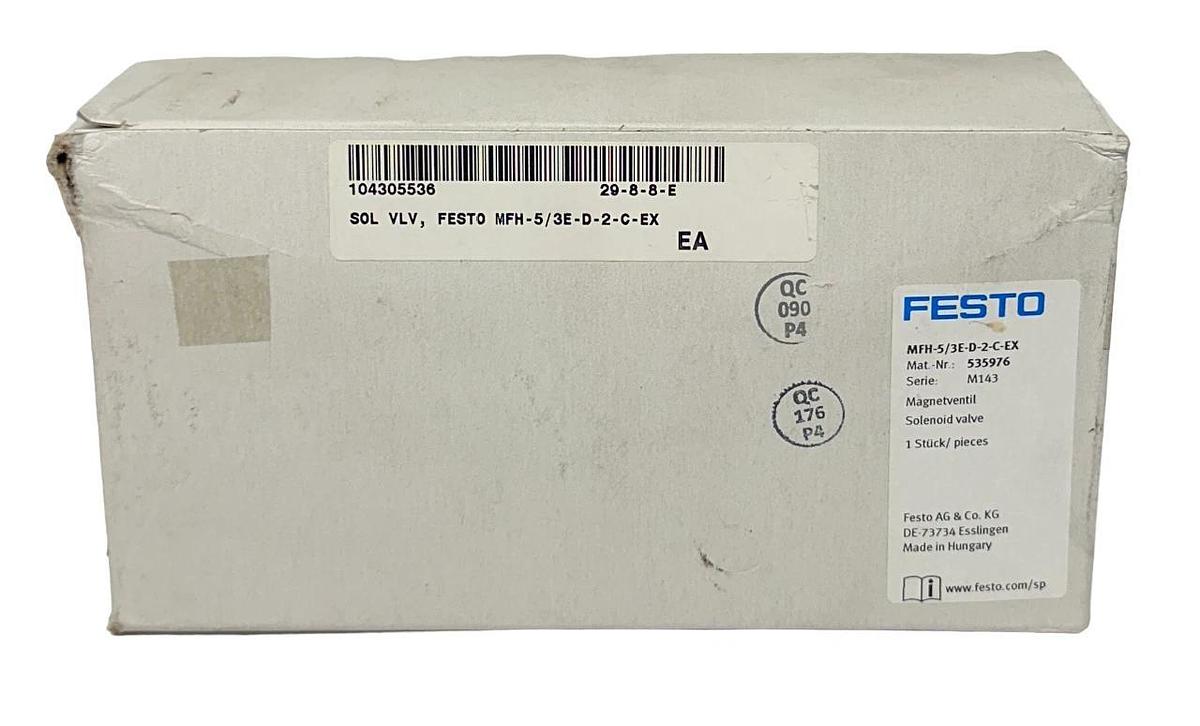 NEW FESTO MFH-5/3E-D-2-C-EX / 535976 ELECTRICAL AIR SOLENOID VALVE 5/3 1MPa NSMP