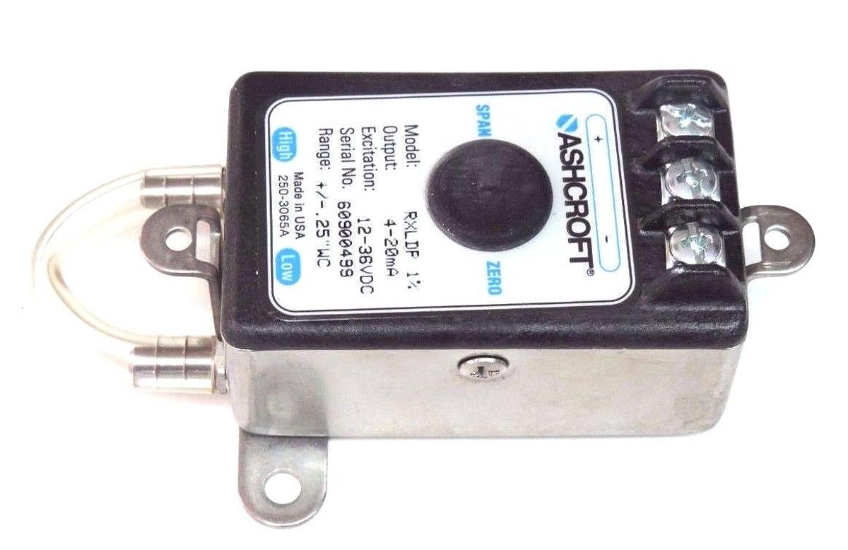 Used NIB ASHCROFT ASH-RX-D-100-B-M-MB4-42-B-P25IW PRESSURE TRANSMITTER 4-20MA, RXLDP
